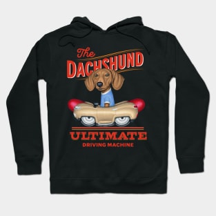 Dachshund Driving Machine Hoodie